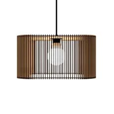 Luminária Lustre Pendente Ayla Modelo Ripado - Quarto Sala Estar Jantar Cozinha Escritório