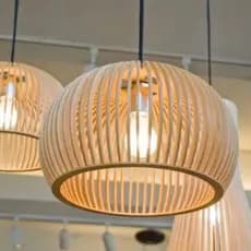 Lustre Luminária Teto tipo Pendente em MDF UNIVERSO Completa Cozinha Escritório Sala