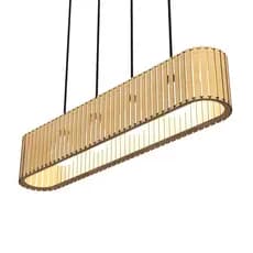 Luminária Lustre Pendente Centauro Modelo Ripado Sala Estar Jantar Escritório Cozinha Quarto