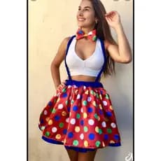 Fantasia meninas Adulta palhacinha Palhaço Carnaval aniversários e festas juninas 2024