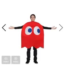 Fantasia Pac Man Infantil/Adulto cosplay Fantasia  Fantasminha vintage Pac Man anos 90 fantasia de fantasma