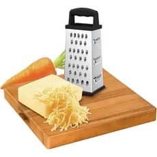 Ralador 4 faces de metal, silicone e platico para legumes, verduras em geral - cor preta