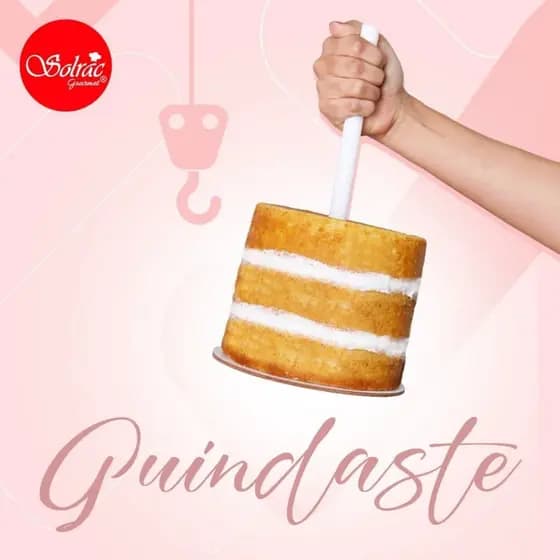 Kit Guindaste para bolo 16cmx3mm com haste de 30cm - mas segurança para locomover seu bolo