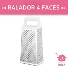 Ralador de Legumes, queijos e verduras 4 faces de metal, plastico e silicone - branca