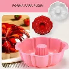 Forma de microondas para pudim, gelatina, bolo de microondas com formato diferenciado e lindo