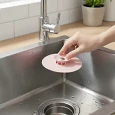 Ralo Anti-odor de Silicone Rosa