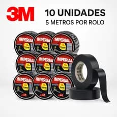 Kit 10 Fita Isolante Antichama Imperial 3M 5 Metros