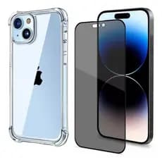 Kit Capa Capinha Para iPhone + Pelicula Privacidade IPhone  6 7/8 Plus Xr 11 12 13 14 15 16 Pro Max