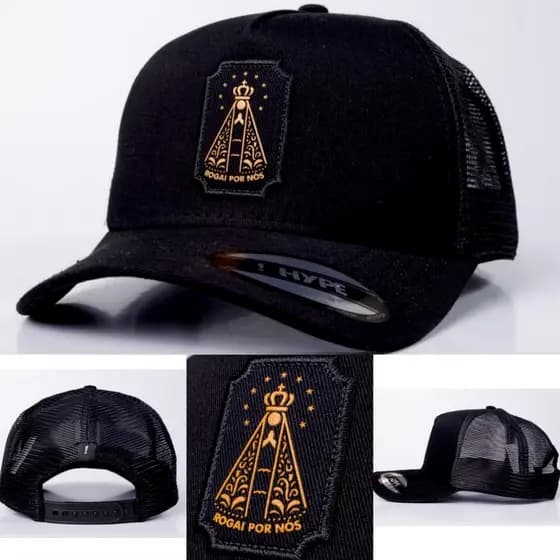 Boné Santinha Country Agro Sertanejo Rural AbaCurva Telinha Encaixe Perfeito Nossa Senhora Aparecida