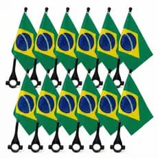 Kit 24 Bandeiras Do Brasil P/ Moto E Bike Dupla Face C/ Haste Suporte Atacado Revenda E Eventos
