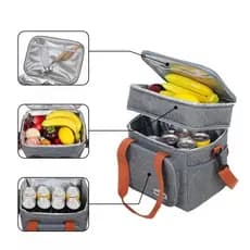 Bolsa Térmica De Duas Camadas De Grande Capacidade Impermeável Adequada Para Piquenique Na Praia