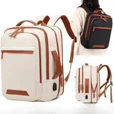 Mochila Unissex Expansível Impermeável Grande Capacidade Multifuncional Com Alças Ajustáveis Carregamento USB