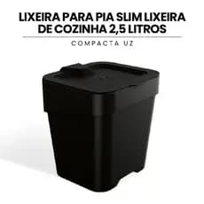 Lixeira Para Pia Slim Lixeira De Cozinha 2,5 Litros Compacta UZ