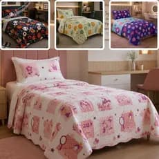 Jogo de Colcha Infantil + Porta Travesseiro Estampado Teido Premium Matelado