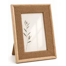 PORTA-RETRATO 10x15CM-MDF-JUTA NATURAL-VIDRO