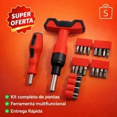 Kit Jogo De Chaves Com Ponteiras Multiuso Ferramentas Reparo Casa Oficina Fenda Philips Resistente