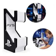 Suporte Duplo Controle PS5 PS4 Organizador Base Gamer Para 2 Controles Mesa