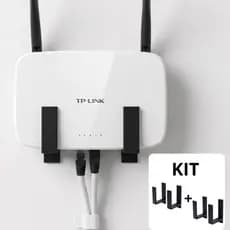Suporte Parede Roteador Modem Wi-Fi Adesivo Universal Organização Casa Escritório