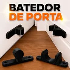Batedor Prendedor Porta Adesivo Dupla Face Silencioso Sem Furar Fixador Trava Anti Batida Proteção Parede