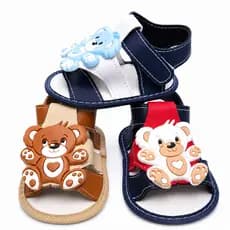 Kit 3 Pares Sandálias Masculinas Ursinho Coala Para Bebê Menino Reborn
