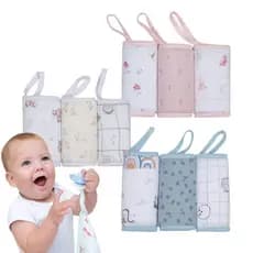 Kit Paninho de Boca Soft  Bebe Com Prendedor Chupeta