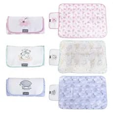 Trocador Portátil Bebê Impermeável Dobrável Acolchoado 100% Algodão Unissex 67x47cm Enxoval Minasrey
