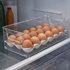 Organizador Porta Ovos Geladeira Transparente Suporte Armazena 28 Ovos Cozinha Acrílico