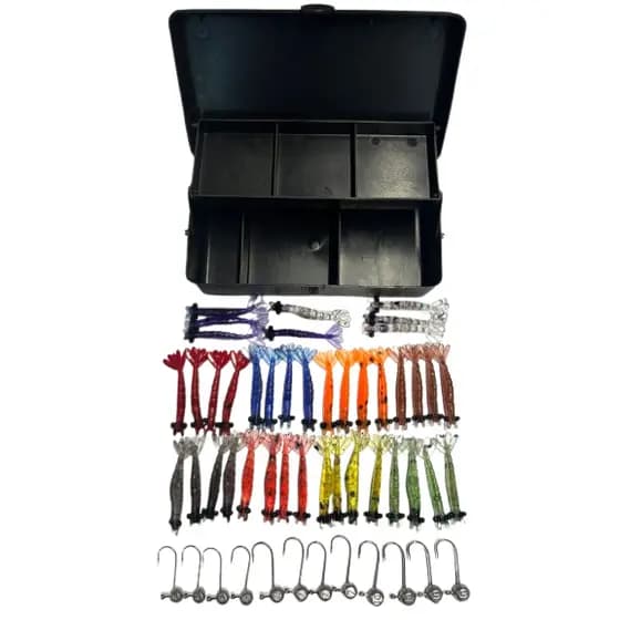 Kit Camarão Artificial 7cm Porto Pesca Com Jig Head