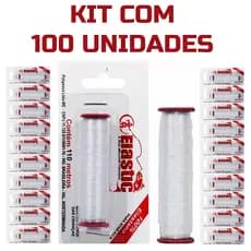 LINHA ELÁSTICA P/ AMARRAR ISCA ELASTIC 100% ELASTANO TRANSPARENTE 110M KIT C/100 UNIDADES