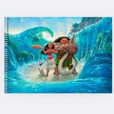 Caderno de Desenho Moana Personalizado