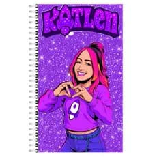 Caderno Dos Rosa Kathlen 80 folhas