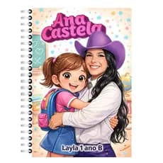 Caderno Ana Castela Personalizado com sua FOTO Mascote