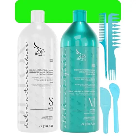 Escova Progressiva Zap All Time Organica Sem Formol Kit 1L 480ML