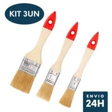 Kit 3 Pincéis Pincel Trincha Multiuso Para Pintura Casa Reforma