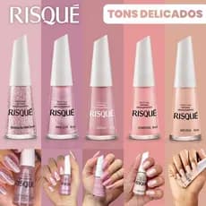 Risque Esmaltes Tons Rosa de Esmaltes Hipoalergênico 8ml