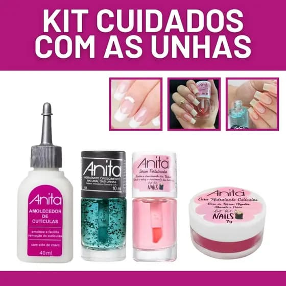Anita Kit Amolecedor De Cutículas + Cera + Sérum Fortalecedor + Hidratante