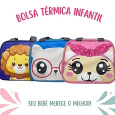 Bolsa Térmica Infantil Lancheira Bebê Mamadeiras e Lanches Escolar Menina Menino - Conserva por Horas recreio