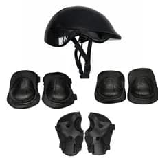 Kit Completo Proteção Infantil Com Capacete Joelheira Cotoveleira Munhequeira Skate Bike Patins