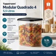 Tupperware Modular Quadrado 4 - 5,5l