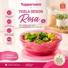 Tupperware Tigela Design Policarbonato Rosa 1 Litro