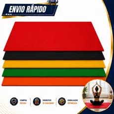 Tapete de Yoga Pilates Ginástica Placa De EVA 3mm x 0,5m x 1m Preto Vermelho Laranja Verde Azul