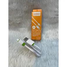Cabo Carregador Turbo Rápido Reforçad Kaidi V8 / Kaidi Iphone /Kaidi Tipo C B lightning branco 100% original