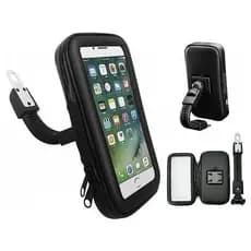 6.3 Suporte De Celular Moto De Retrovisor Honda Biz Scooter NMax Com Capa A Prova