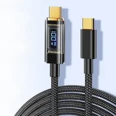 PD100W 66W Visor digital Tipo C Cabo de carregamento rápido para telefones USB Android-USB-A2