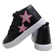TENIS Infantil Menina Promoção Botinha Criança Cano Curto Bloguerinha Estrela Glither