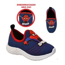 Tênis infantil menino calce fácil aranha personagem Herói Masculino Barato Dia a Dia