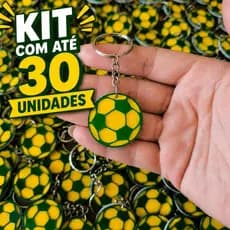 Chaveiro Bola Futebol Kit unidades Lembrancinha-Campeonatos-Torneio-Festa-Aniversario-Presente