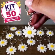 Kit Chaveiro Margarida, ótima para lembrancinha,mimos,varias cores, acessórios para chave, florzinha,lembrancinha barata