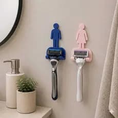 Suporte de Lâmina de Barbear Conjunto Kit Feminino Parede de Banheiro Organizado