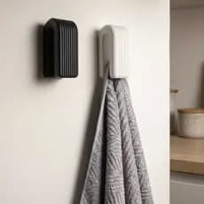 Kit Suporte Porta Toalha Banheiro Gancho Para Toalha de Rosto e Pano de Prato, Fácil Fixação, Sem Furo, Minimalista